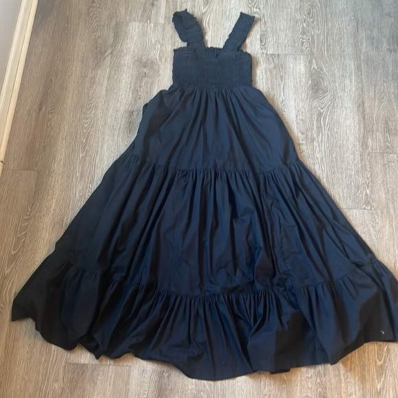 Abercrombie and fitch smocked bodice size small- Black Ruffle long dress tank - Picture 8 of 8